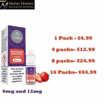 Buy Cirro Strawberry Sensation 10ml E liquid Cirro - Free UK Next Day Delivery (no minimum spend)