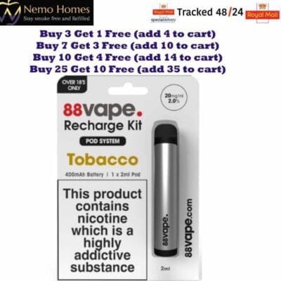 Buy 88Vape Recharge Vape Kit and Pods - Free UK Next Day Delivery (no minimum spend)