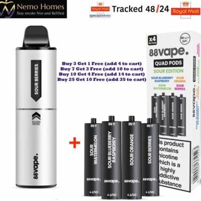 Buy 88Vape Quad 4-in-1 Kit and Quad Pods  - Free UK Next Day Delivery (no minimum spend)
