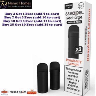 Buy 88Vape Recharge Vape Kit and Pods - Free UK Next Day Delivery (no minimum spend)