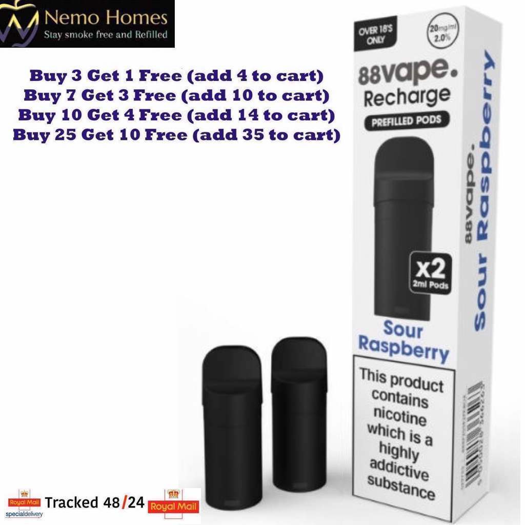 Buy 88Vape Recharge Vape Kit and Pods - Free UK Next Day Delivery (no minimum spend)