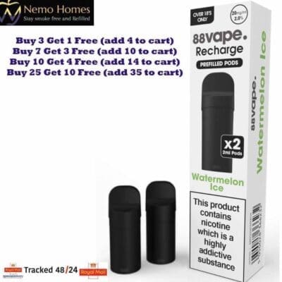 Buy 88Vape Recharge Vape Kit and  Pods  - Free UK Next Day Delivery (no minimum spend)