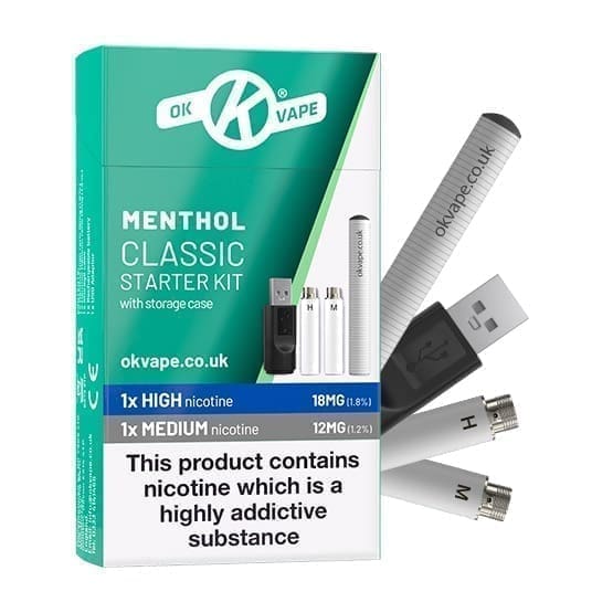 Buy Ok Vape Tobacco and Menthol Refills -20 Pack Cartomizer - Free UK Next Day Delivery (no minimum spend)
