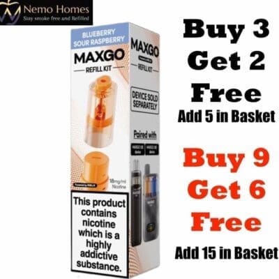 Buy RELX MAXGO 33k Vape Kit and Pods - 12K Refill Watermelon  - Free UK Next Day Delivery (no minimum spend)