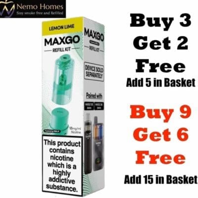 Buy RELX MAXGO 33k Vape Kit and Pods - 12K Refill Watermelon  - Free UK Next Day Delivery (no minimum spend)