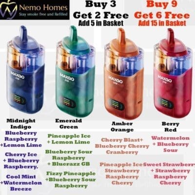 Buy RELX MAXGO 33k Vape Kit and Pods - 33K Kit- Watermelon Ice + Blueberry Sour Raspberry  - Free UK Next Day Delivery (no minimum spend)