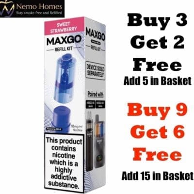 Buy RELX MAXGO 33k Vape Kit and Pods - 12K Refill Watermelon  - Free UK Next Day Delivery (no minimum spend)