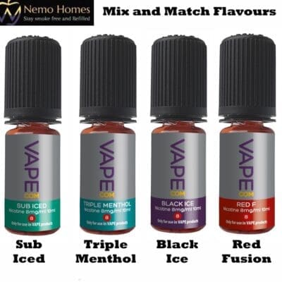 Buy Vapecom Menthol and Ice E liquid- Singles  - Free UK Next Day Delivery (no minimum spend)