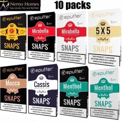 Buy Epuffer Snaps Magnetic Cartridge Cartomizer Refills  - Free UK Next Day Delivery (no minimum spend)