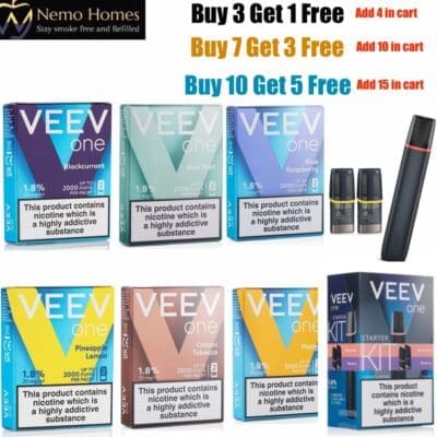 Buy Veev One Pods 20mg & Veev Now Device – Multi-Buy Deals  - Free UK Next Day Delivery (no minimum spend)