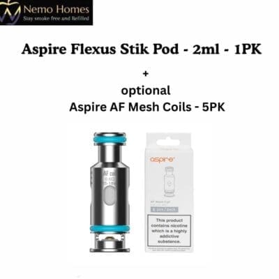 Buy Aspire Flexus Stik Pod + Optional Coils  - Free UK Next Day Delivery (no minimum spend)