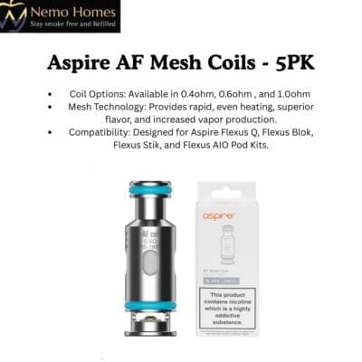 Buy Aspire AF Mesh Coils – 5PK  - Free UK Next Day Delivery (no minimum spend)