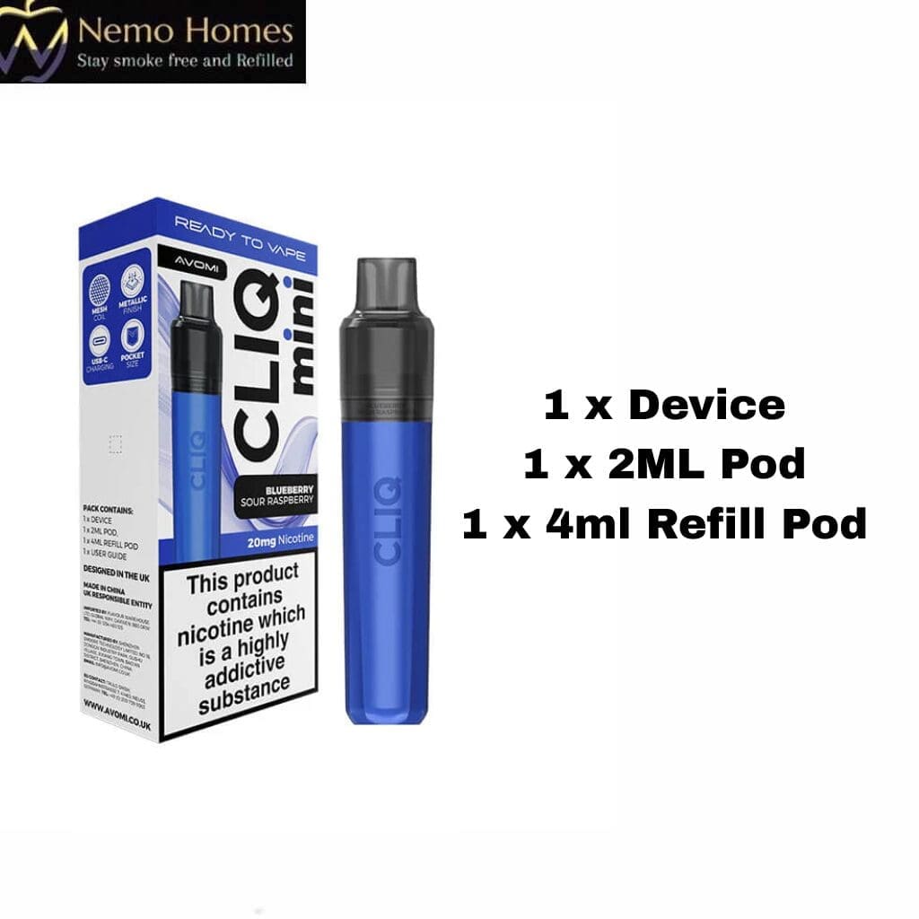 Buy Avomi CLIQ Mini Prefilled Pod Kit - Free UK Next Day Delivery (no minimum spend)