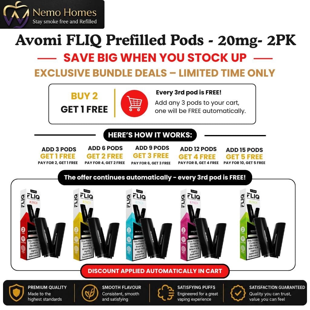 Buy Avomi FLIQ Pod Refill -Prefilled - Free UK Next Day Delivery (no minimum spend)