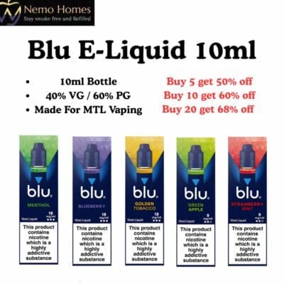Buy Blu E-Liquid 10ml | myBlu E liquid  - Free UK Next Day Delivery (no minimum spend)