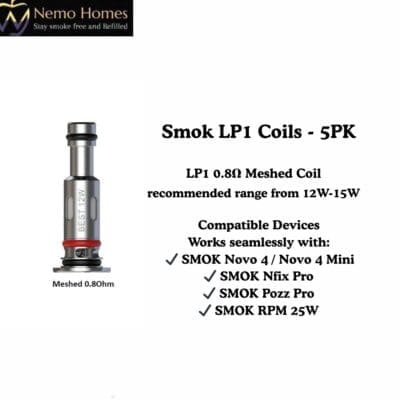 Buy SMOK LP1 Coils - 5PK  - Free UK Next Day Delivery (no minimum spend)