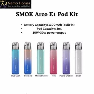 Buy SMOK Arco E1 Pod Kit  - Free UK Next Day Delivery (no minimum spend)