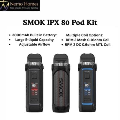 Buy SMOK IPX 80 Pod Kit  - Free UK Next Day Delivery (no minimum spend)