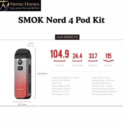 Buy SMOK Nord 4 Pod Kit  - Free UK Next Day Delivery (no minimum spend)