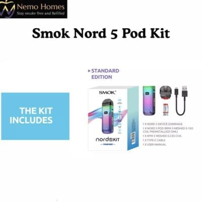 Buy SMOK Nord 5 Pod Kit  - Free UK Next Day Delivery (no minimum spend)