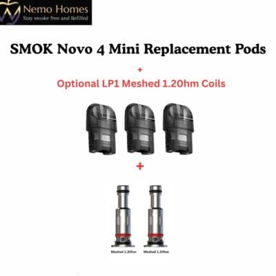 Buy SMOK Novo 4 Mini Replacement Pods  - Free UK Next Day Delivery (no minimum spend)