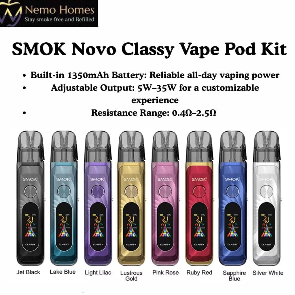 Buy SMOK Novo Classy Pod Kit - Free UK Next Day Delivery (no minimum spend)