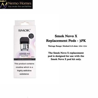 Buy SMOK Novo X Replacement Pods - 3PK  - Free UK Next Day Delivery (no minimum spend)