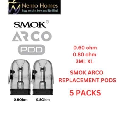 Buy SMOK Arco Replacement Pods  - Free UK Next Day Delivery (no minimum spend)