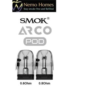 Buy SMOK Arco Replacement Pods - 0.80 ohm - XL  - Free UK Next Day Delivery (no minimum spend)