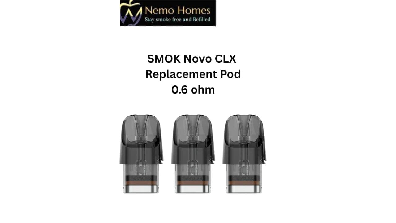 Buy SMOK Novo CLX Replacement Pods - 0.6 ohm - Free UK Next Day Delivery (no minimum spend)