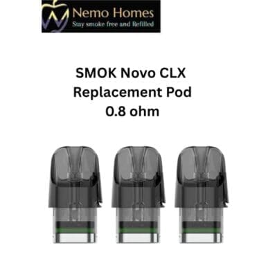 Buy SMOK Novo CLX Replacement Pods - 0.8 ohm - Free UK Next Day Delivery (no minimum spend)