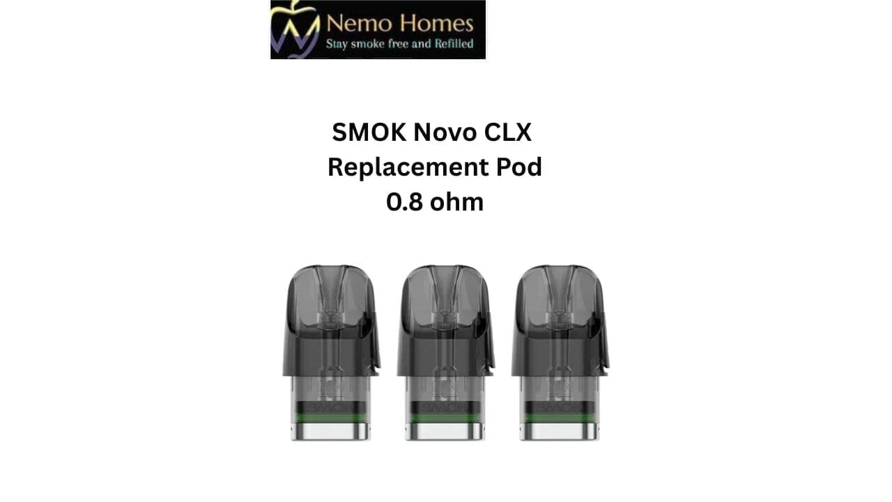 Buy SMOK Novo CLX Replacement Pods - 0.8 ohm - Free UK Next Day Delivery (no minimum spend)