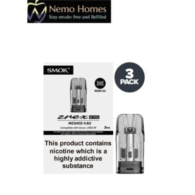 Buy SMOK Zrex RF Replacement Pods – 3PK  - Free UK Next Day Delivery (no minimum spend)