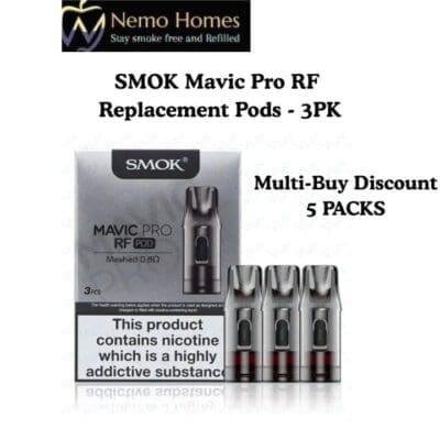 Buy SMOK Mavic Pro RF Replacement Pods – 3 PK - Empty Pod - 2ml - (5PACKS) - Free UK Next Day Delivery (no minimum spend)