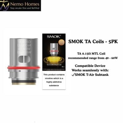 Buy SMOK TA Coils - 5PK  - Free UK Next Day Delivery (no minimum spend)