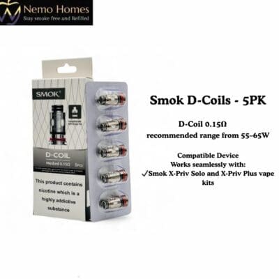 Buy SMOK D Coils for Smok X-Priv Solo and X-Priv  - Free UK Next Day Delivery (no minimum spend)