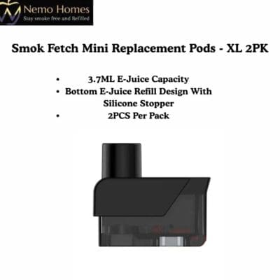 Buy SMOK Fetch Mini Replacement Pods - XL - 2PK - Free UK Next Day Delivery (no minimum spend)