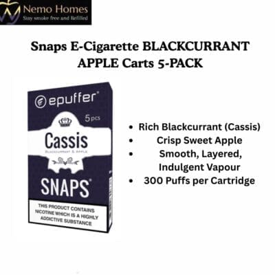Buy Snaps BLACKCURRANT APPLE Cartridges  - Free UK Next Day Delivery (no minimum spend)
