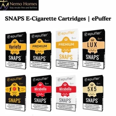 Buy SNAPS E-Cigarette Cartridges Refills | ePuffer | 1 Pack  - Free UK Next Day Delivery (no minimum spend)