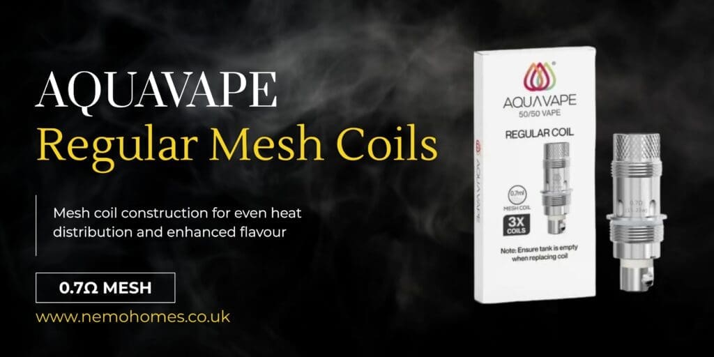 Buy Aquavape Regular Mesh Coils Explained - Everything You Need To Know 0.7 ohm mesh coil - Free UK Next Day Delivery (no minimum spend)
