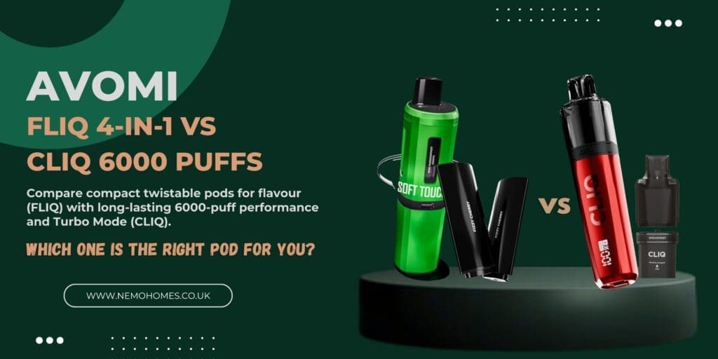 Buy The Ultimate Guide to Avomi Pods: FLIQ 4-in-1 vs CLIQ 6000 Puffs - Everything You Need to Know 4-in-1 pod kit - Free UK Next Day Delivery (no minimum spend)