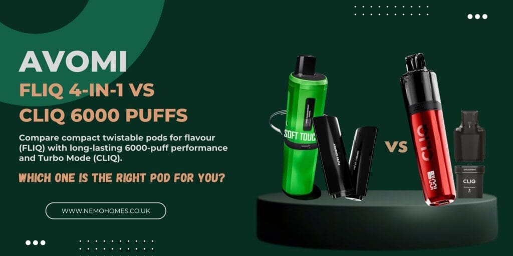 Buy The Ultimate Guide to Avomi Pods: FLIQ 4-in-1 vs CLIQ 6000 Puffs - Everything You Need to Know 4-in-1 pod kit - Free UK Next Day Delivery (no minimum spend)