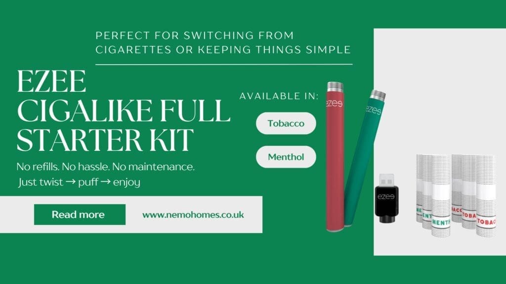 Buy EZEE Menthol vs Tobacco Cigalike Starter Kit – Which One Is Best for you? Insights on how to choose! best cigalike vape - Free UK Next Day Delivery (no minimum spend)