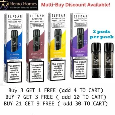 Buy Elf Bar Prefilled Pods | Elfa Pro  - Free UK Next Day Delivery (no minimum spend)