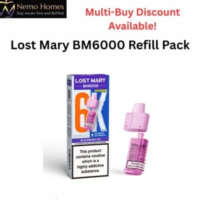 Buy Lost Mary BM6000 Prefilled Pod Refill Pack  - Free UK Next Day Delivery (no minimum spend)