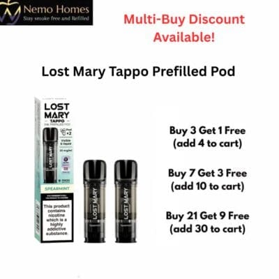 Buy Lost Mary Tappo Prefilled Kit and Pods  - Free UK Next Day Delivery (no minimum spend)