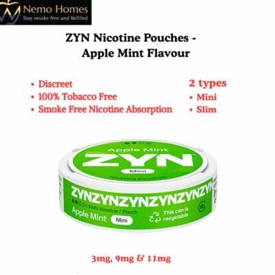 Buy ZYN Nicotine Pouches – Apple Mint Flavour  - Free UK Next Day Delivery (no minimum spend)