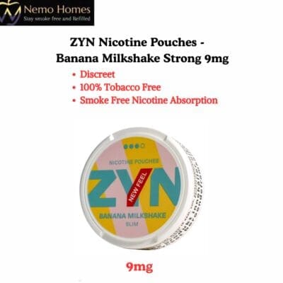 Buy ZYN Nicotine Pouches – Slim Banana Milkshake Strong 9mg  - Free UK Next Day Delivery (no minimum spend)