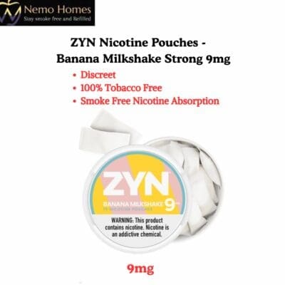 Buy ZYN Nicotine Pouches – Slim Banana Milkshake Strong 9mg  - Free UK Next Day Delivery (no minimum spend)