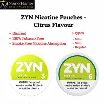 Buy ZYN Nicotine Pouches - Citrus Flavour  - Free UK Next Day Delivery (no minimum spend)